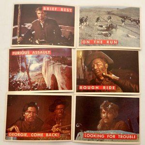 1956 TOPPS Davy Crockett~TRADING CARDS~Green Back~LOT OF 6~56A thru 62A
